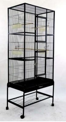 Voliere Verticale s/roulettes  30x18x72.5 (noir)