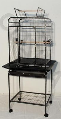 Cage avec toit ouvrant (noir) 56x46x143cm