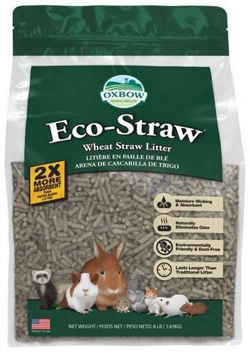 OXBOW RONGEUR LITIERE ECO-STRAW GRANULES DE BLÉ 8LBS (CS=5)