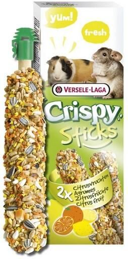 VL - CRISPY STICKS Cochon d&#39;inde-Chinchilla Agrûmes 2x 55g