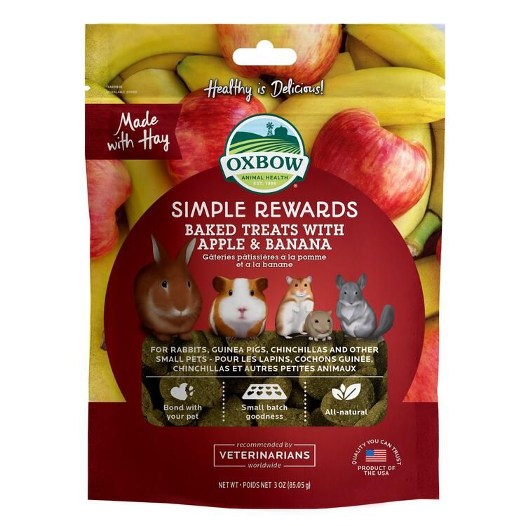 OXBOW RONGEUR GATERIES CUIT POMME/BANANE 2OZ (CS=8)