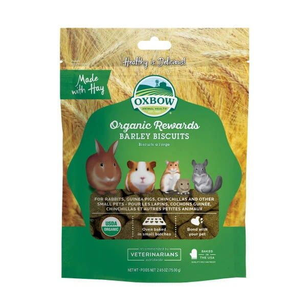 OXBOW RONGEUR BISCUITS D&#39;ORGE BIOLOGIQUE 75GR (CS=12)