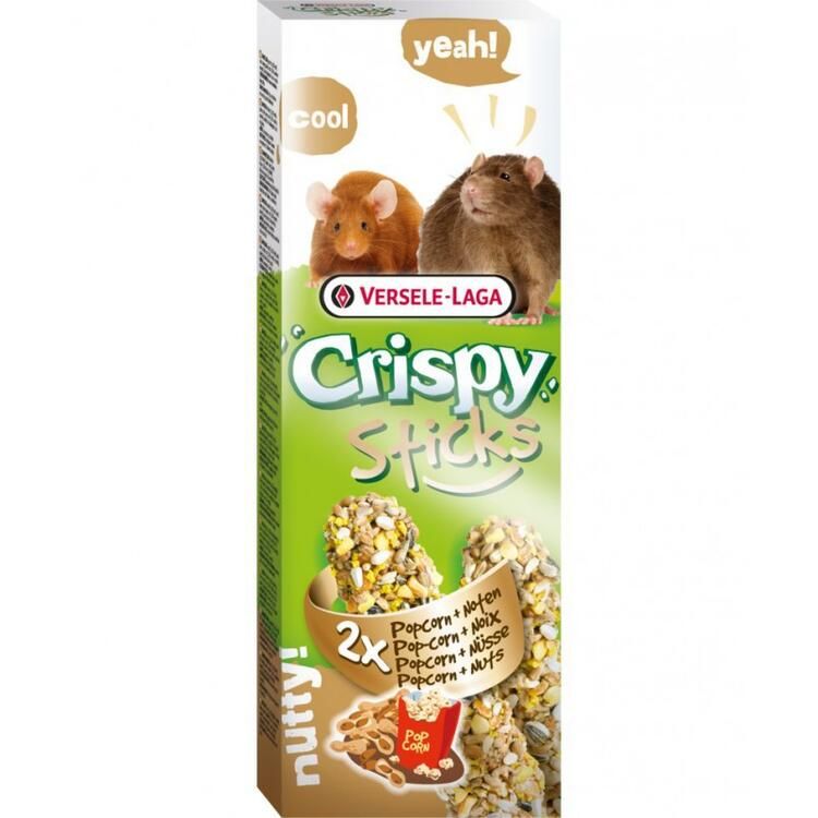 VL - CRISPY STICKS Rat-Souris Popcorn &amp; noix 2x 55g