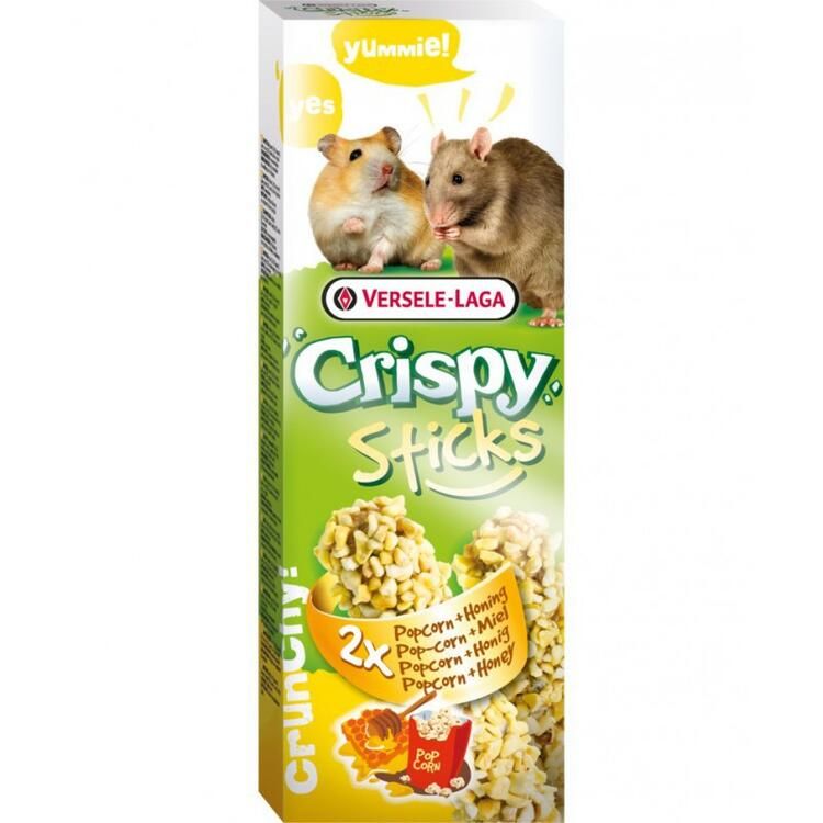 VL - CRISPY STICKS Hamster-Rat Popcorn &amp; Miel 2x 55g