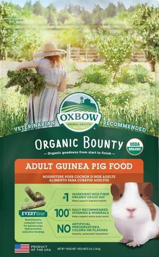 OXBOW RONGEUR NOURRITURE ORGANIC COCHON D&#39;INDE 3LBS (CS=8)