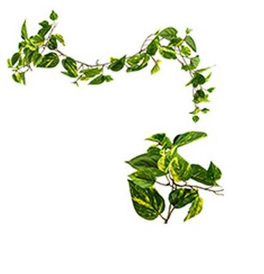 Guirlande De Pothos En Plastique Jaune Et Vert