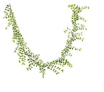 Guirlande De Feuilles De The En Plastique Vert