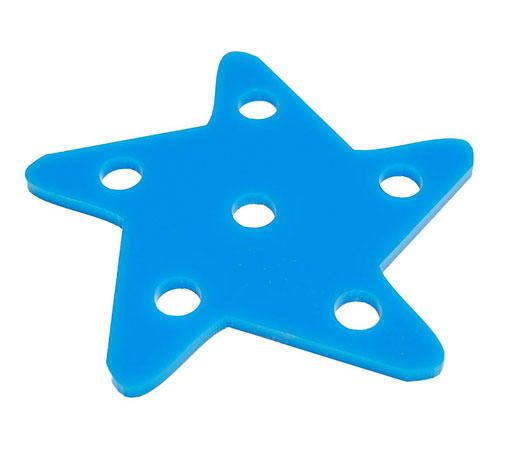 ÉTOILE ACRYLIQUE Pqt.1  4&#39;&#39; (6-T:3/8&#39;&#39;)