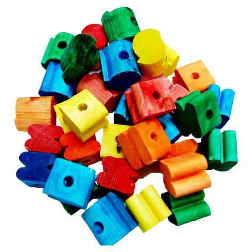 ZOOMAX JOUET C.S. OISEAUX 36PCS&amp;POIG BOIS MIXTE 1-1 1/2&#39;&#39;(BOUL)CS 093