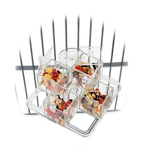 Creative Foraging cage Mount Four Corners Bird Toy