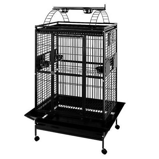 Cage toit aire jeu perr., 91x71x174 cm