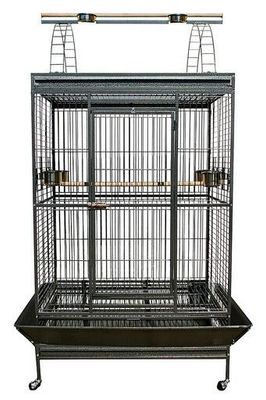 Cage Grand Perroquet (noir) 40x30x72''