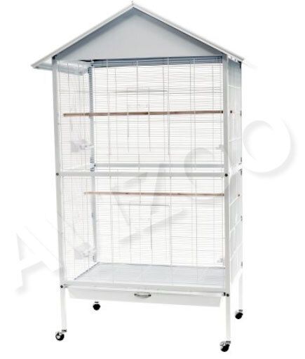 CAGE VOLIERE POPULUS  89X58X175CM (35X23X69&#39;&#39;) BLANC