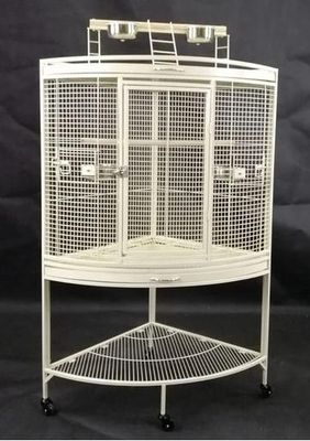 Cage pour perroquet en coin 25x63 Blanc
