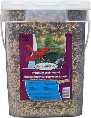 Morning Melodies Premium Seau à graines pour oiseaux 10 kg