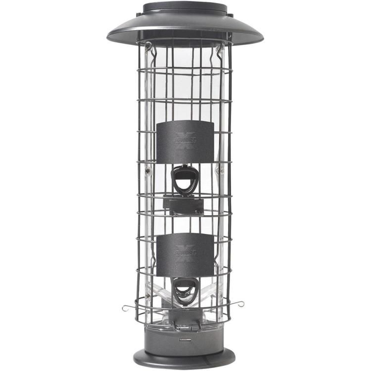 Mangeoire a oiseaux 4 ouvertures, anti écureuil