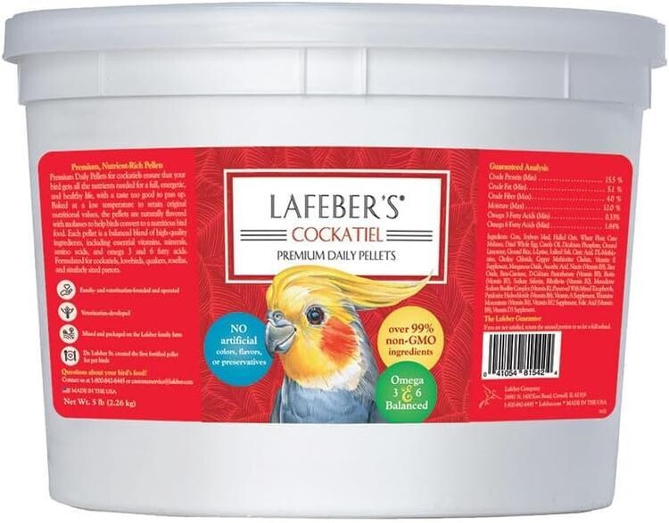 Lafeber/ Cockatiel Pellets (Red) 5lb