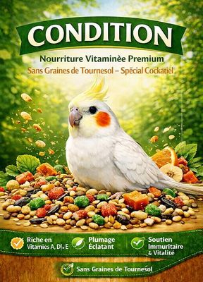 Optima Cockatiel Sans-Tournesol Condition 1,5kg