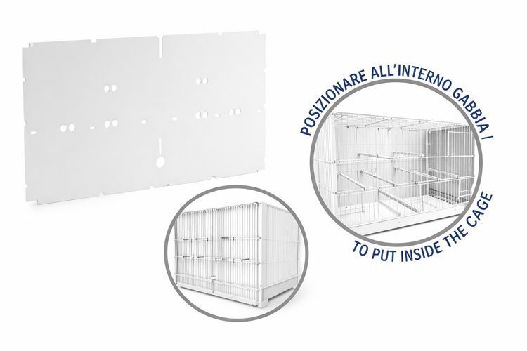 Panneau de plastique arrière pour cage 58cm