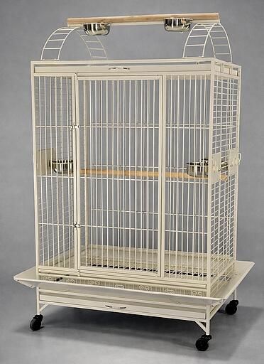 Cage Grand Perroquet (Blanc) 36x26x69''