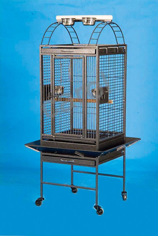 Cage Perroquet avec Parc 22x22x61'' (Gris)