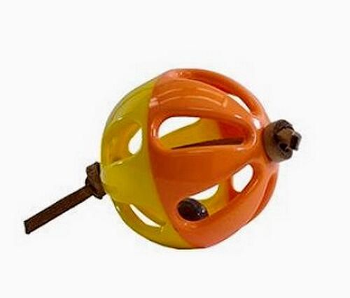 Balle en Plastique avec corde en cuir large