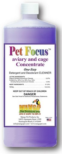 Pet Focus  aviary &amp; cage cleaner concentrate  32oz