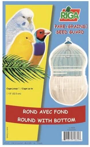 RIGA PARE-GRAIN + FOND ROND XL TRANSP. BLANC