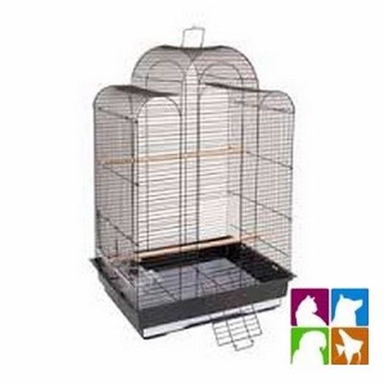 CAGE AVEC PONT LEVIS POUR COCKATIEL/INSEPARABLE/CONURE 51X41X71CM (20X16X28'') (Blanc)