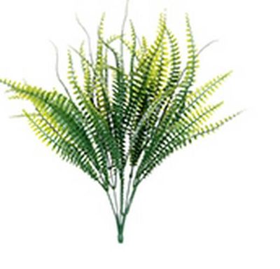 Bouquet De Fougere 14.5 po, Plastique Vert