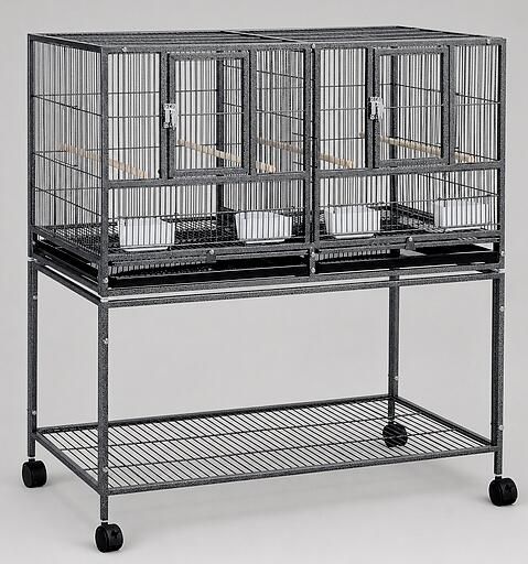 Cage 2 Sections avec Support 38x18x41.5''