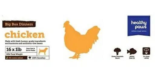 Healthy Paws boite diner Poulet/Legumes 16 x 1lb