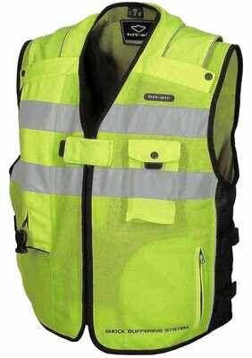 YS - high viz mesh vest with large reflective strips.