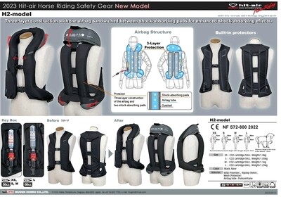 H2 - horse riding, harness style vest. (EU conformity)