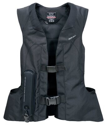 ST-H   Horse Riding light weight vest.  Dual rear bottom airbags, closed back with Back Protector.