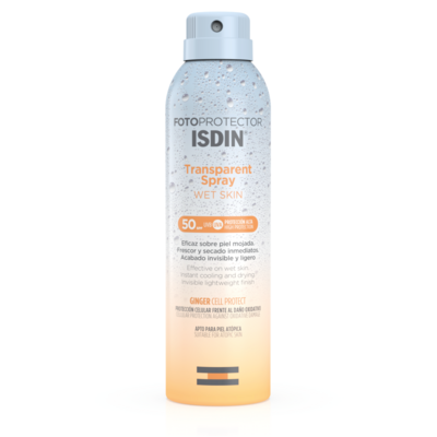 Fotoprotector ISDIN Transparent Spray Wet Skin SPF50