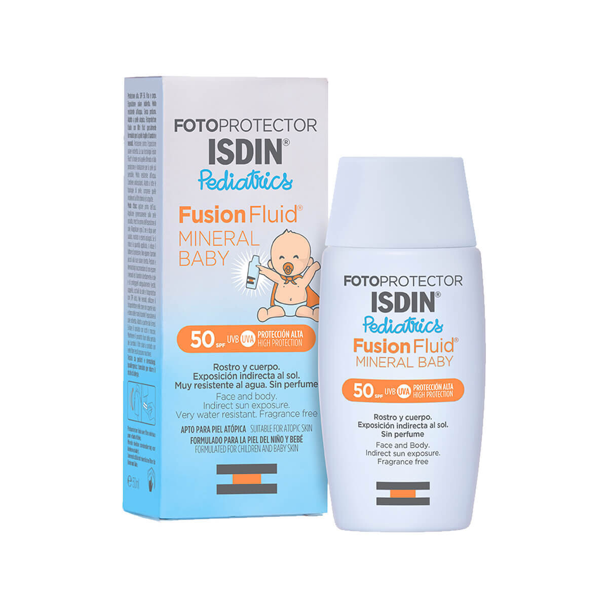 Fotoprotector ISDIN Fusion Fluid Mineral Baby Pediatrics SPF50 50ml | ISDIN  | Tienda Online SkinPharma