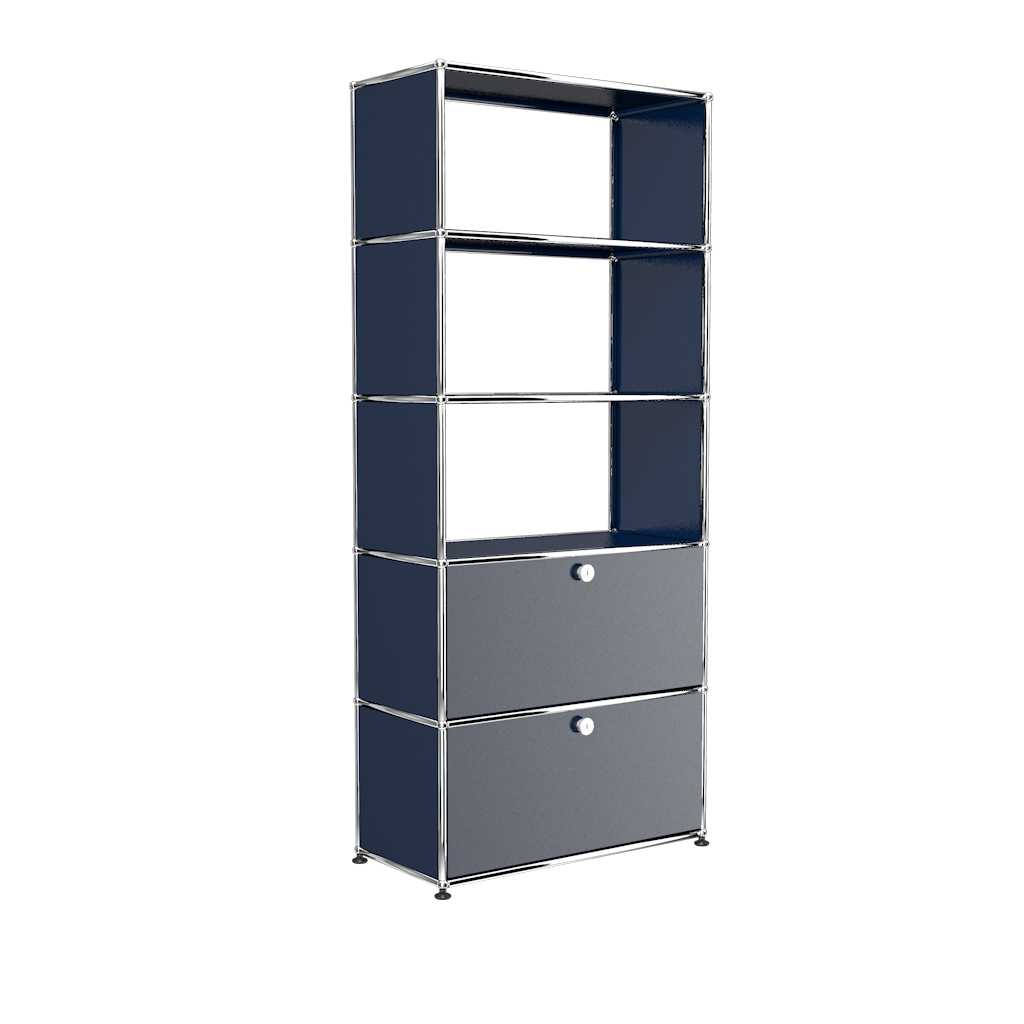USM Haller Regal, Farbe: 34 Stahlblau
