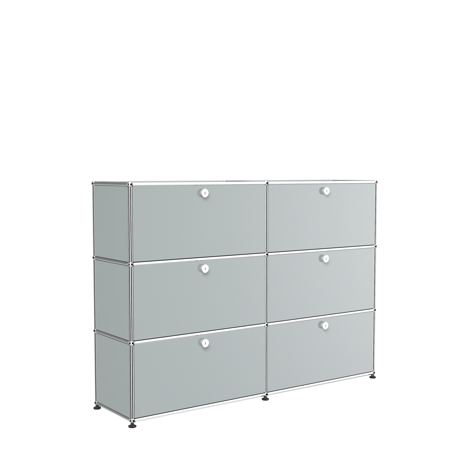 USM Haller Regal, Farbe: USM Mattsilber