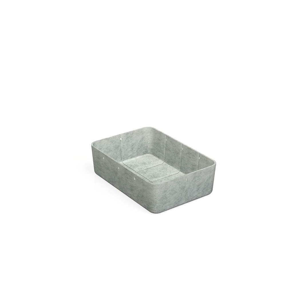 USM Set Inos Box mit Tablett, Farbe: 71 Hellgrau