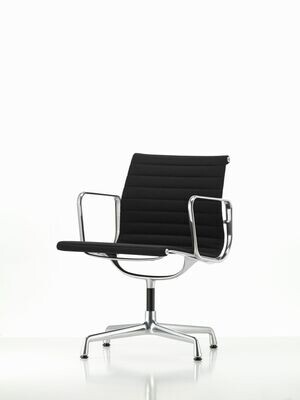 Vitra ALUMINIUM CHAIR EA 108 Stuhl, Leder, drehbar