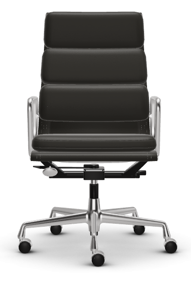 Vitra SOFT PAD CHAIR EA 219 Bürostuhl, Leder Premium, Leder Premium F: Nero