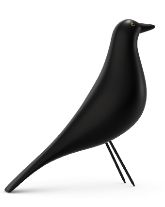 Vitra EAMES HOUSE BIRD Accessoire, Ausführung: Schwarz lackiert