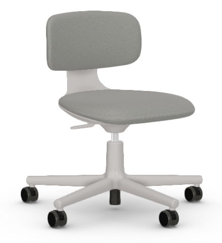 Vitra ROOKIE Bürostuhl, Bezug Stoff oder Leder: Stoff Plano F30 cremeweiss/sierragrau