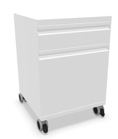 Lista Office LO MINI-CADDY Rollcontainer 64, Struktur pulverbeschichtet Kat. S1: verkehrsweiss