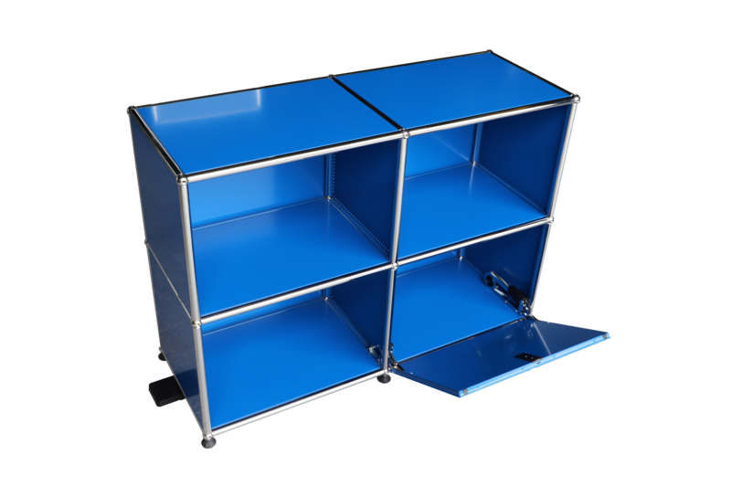 USM Haller E Möbel Enzianblau mit Klappe Occasion