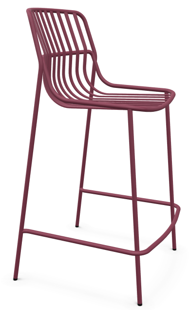 Brunner CRONA STEEL Barhocker Outdoor, Gestell: Black cherry