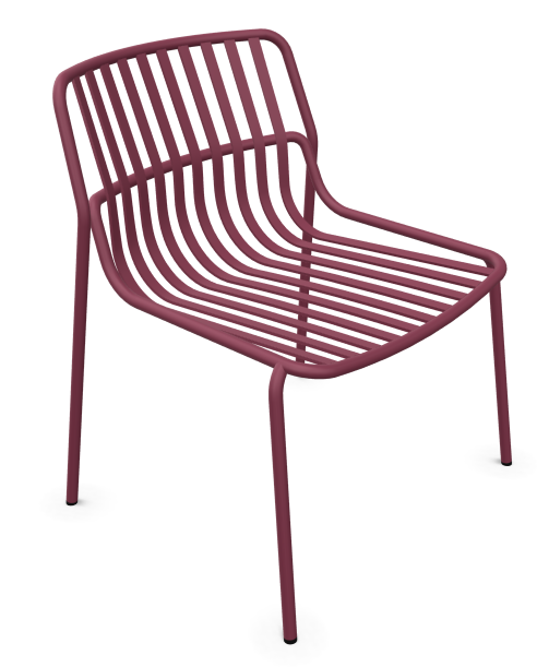 Brunner CRONA STEEL Loungestuhl Outdoor, Gestell: Black cherry, Ausführung: Ohne Armlehnen