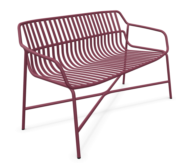 Brunner CRONA STEEL Loungebank Outdoor, Gestell: Black cherry