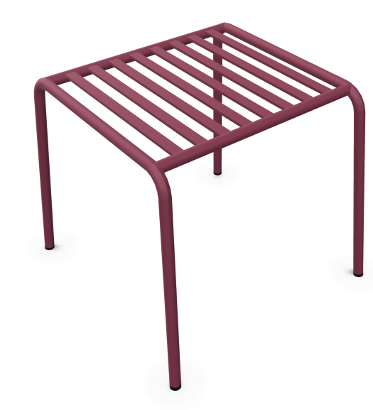 Brunner CRONA STEEL Hocker Outdoor, Gestell: Black cherry
